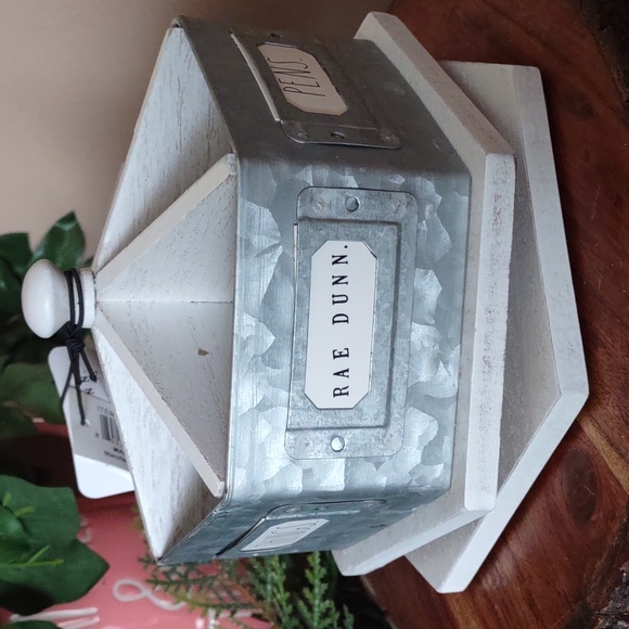 Rae Dunn by Designstyles Rotating Decorative Organizer 6 Compartment Wood/Metal - Picture 2 of 7